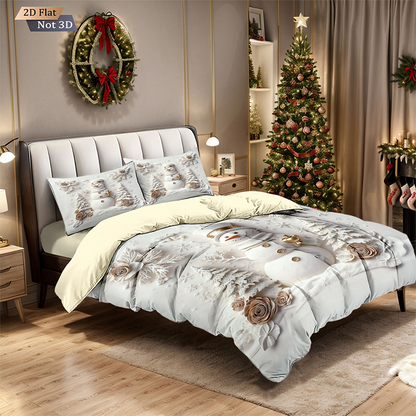 ⏳Offre spéciale à durée limitée – Ensemble festif de housse de couette 3 pièces pour Noël, confort et style 🛏️🎄❤️