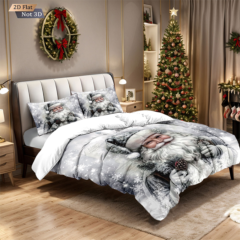 ⏳Offre spéciale à durée limitée – Ensemble festif de housse de couette 3 pièces pour Noël, confort et style 🛏️🎄❤️