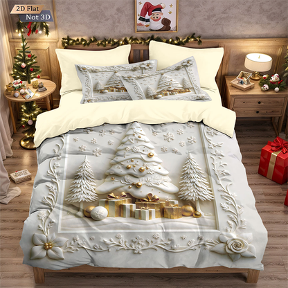 ⏳Offre spéciale à durée limitée – Ensemble festif de housse de couette 3 pièces pour Noël, confort et style 🛏️🎄❤️