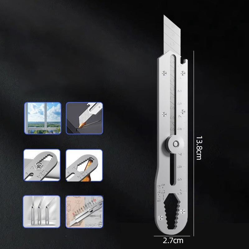 Couteau utilitaire polyvalent à lame rétractable et cassable - pratique et robuste