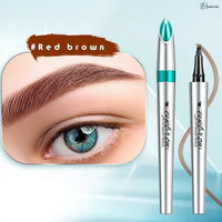 ✨Achetez 1, obtenez le 2e gratuitement : Crayon à sourcils 3D à 4 pointes, effet microblading naturel et étanche 24h 💄✏️