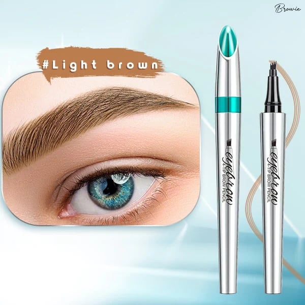 ✨Achetez 1, obtenez le 2e gratuitement : Crayon à sourcils 3D à 4 pointes, effet microblading naturel et étanche 24h 💄✏️