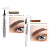 ✨Achetez 1, obtenez le 2e gratuitement : Crayon à sourcils 3D à 4 pointes, effet microblading naturel et étanche 24h 💄✏️