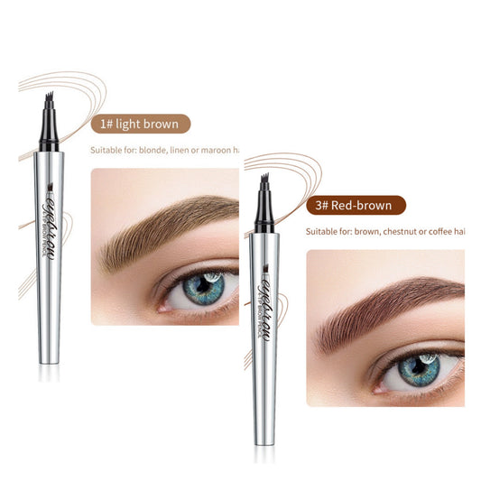 ✨Achetez 1, obtenez le 2e gratuitement : Crayon à sourcils 3D à 4 pointes, effet microblading naturel et étanche 24h 💄✏️