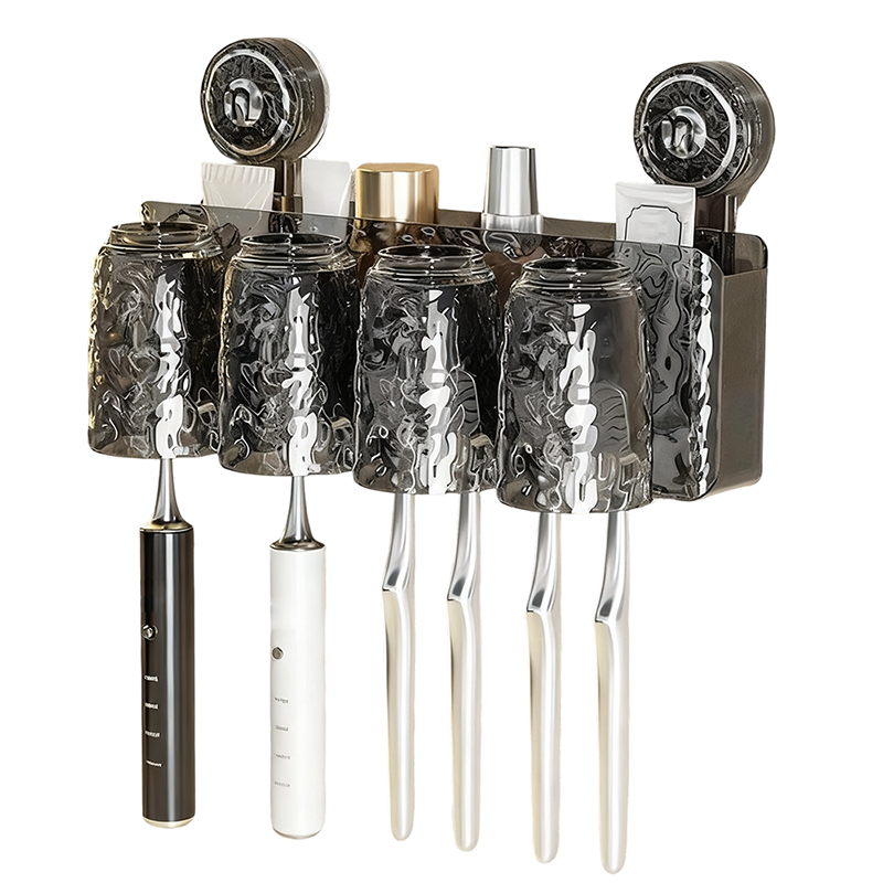 Porte-brosses à dents mural multifonctionnel – rangement pratique et élégant