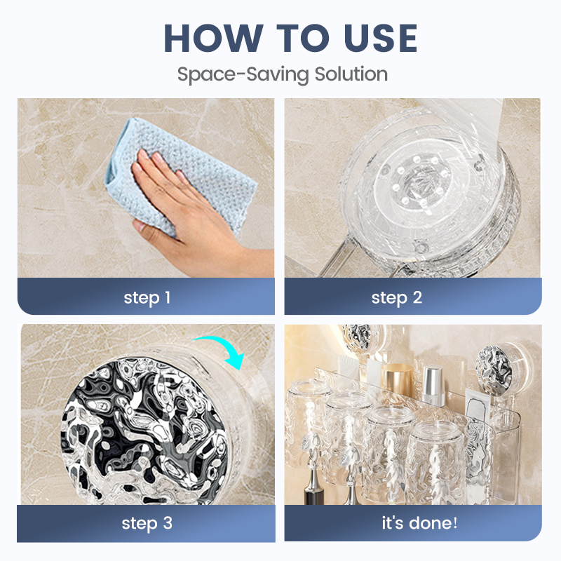 Porte-brosses à dents mural multifonctionnel – rangement pratique et élégant