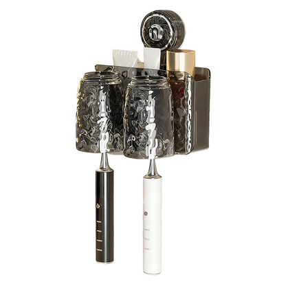 Porte-brosses à dents mural multifonctionnel – rangement pratique et élégant