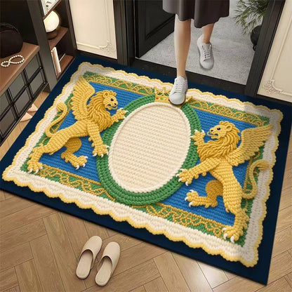 Promo 50% : Tapis de sol absorbant et antidérapant au motif fil floral 3D