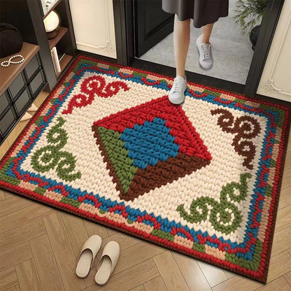 Promo 50% : Tapis de sol absorbant et antidérapant au motif fil floral 3D