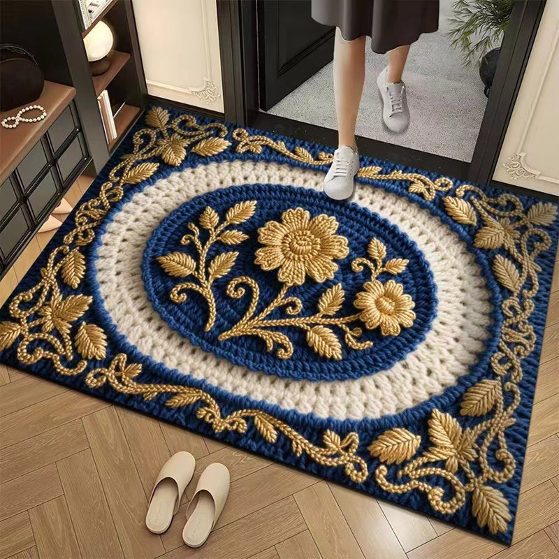 Promo 50% : Tapis de sol absorbant et antidérapant au motif fil floral 3D