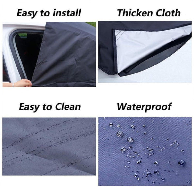 🚗 ACHETEZ 2 OFFREZ 1! ✨ Couverture Magnétique Contre la Neige pour Pare-brise - Isolation Thermique 4 Couches avec Installation Rapide pour Protection Antigel ❄️🔗