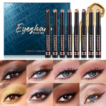 ✨Plus de 50 000 unités vendues ! 🎁 8 teintes de fards à paupières en stick pailletés, waterproof, longue tenue et multi-usage