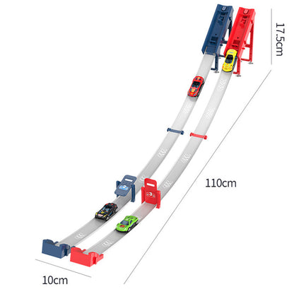 🏎️ 50% DE RÉDUCTION ! DOUBLE PISTE, DOUBLE PLAISIR ! ✨ Ensemble de Piste de Course avec Double Lanceur de Voitures - 2 Lanceurs avec 360° de Loopings & 6 Modes de Vitesse pour des Compétitions Fratrie ! 🚗✨