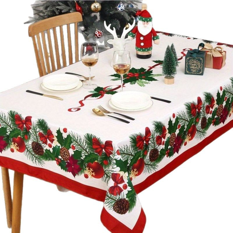Nappe de Noël rectangulaire imperméable — 52 % de réduction jusqu'à épuisement des stocks 🎄