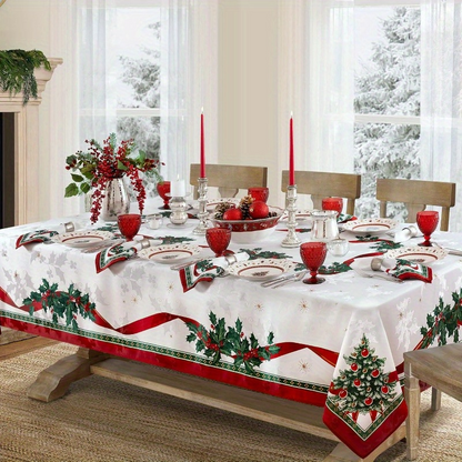 Nappe de Noël rectangulaire imperméable — 52 % de réduction jusqu'à épuisement des stocks 🎄