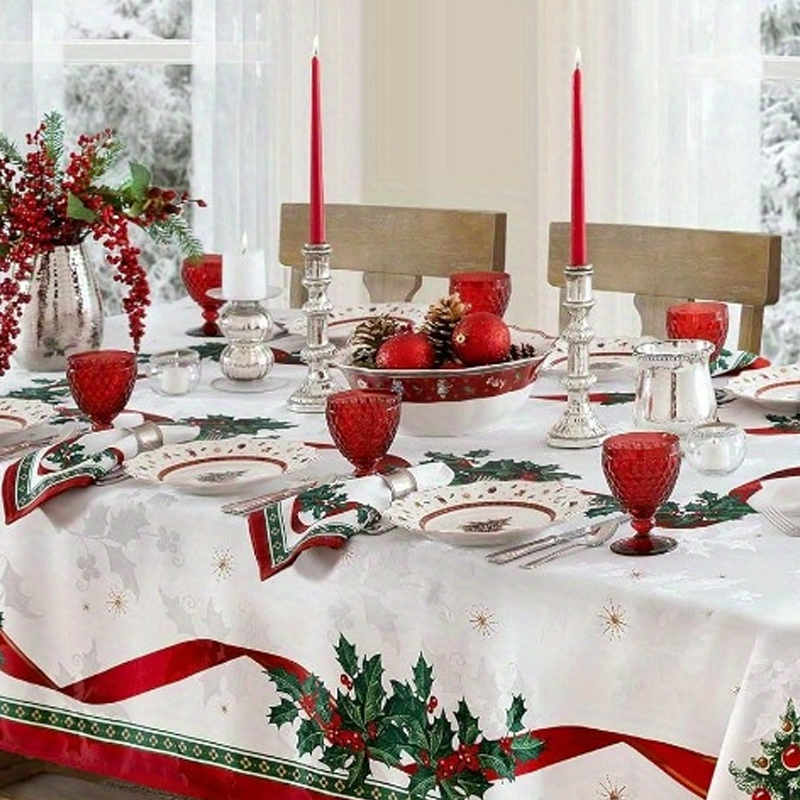 Nappe de Noël rectangulaire imperméable — 52 % de réduction jusqu'à épuisement des stocks 🎄