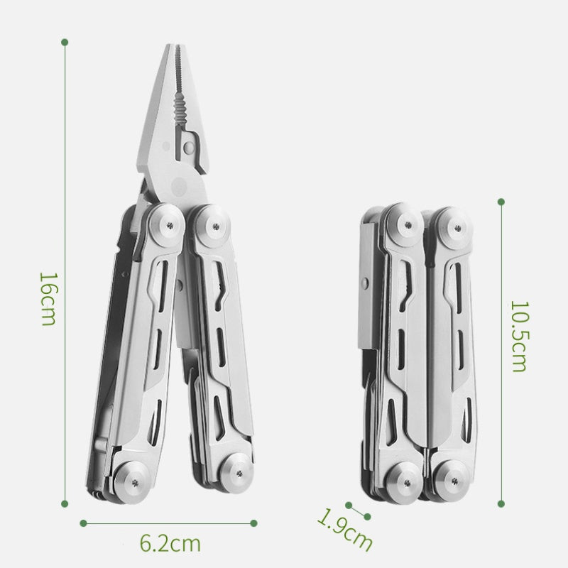 Pince multifonction pliante 12 en 1 en acier inoxydable – robuste, compacte et ultra-polyvalente