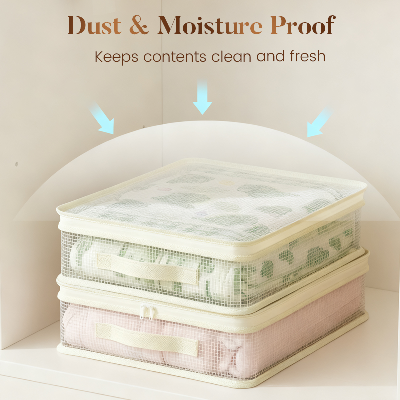 【Qualité Suprême】🌸 Sacs Transparents Renforcés – Poignées Robustes, Protection Contre l'Humidité, Idéal pour Couettes & Vêtements