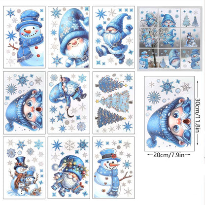 🎄 50% DE RÉDUCTION! ✨ DÉCORATION DE FENÊTRE MAGIQUE DE NOËL - Autocollant Scintillant Sans Colle, Effet Brillant Intérieur/Extérieur, Facile à Appliquer et à Retirer 🎅🌟