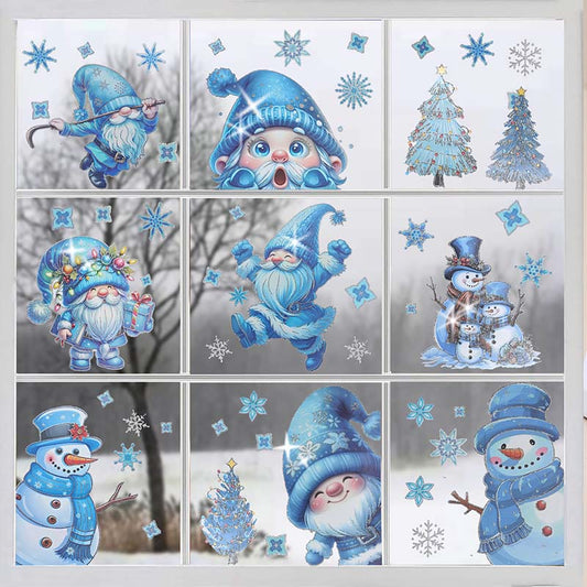 🎄 50% DE RÉDUCTION! ✨ DÉCORATION DE FENÊTRE MAGIQUE DE NOËL - Autocollant Scintillant Sans Colle, Effet Brillant Intérieur/Extérieur, Facile à Appliquer et à Retirer 🎅🌟