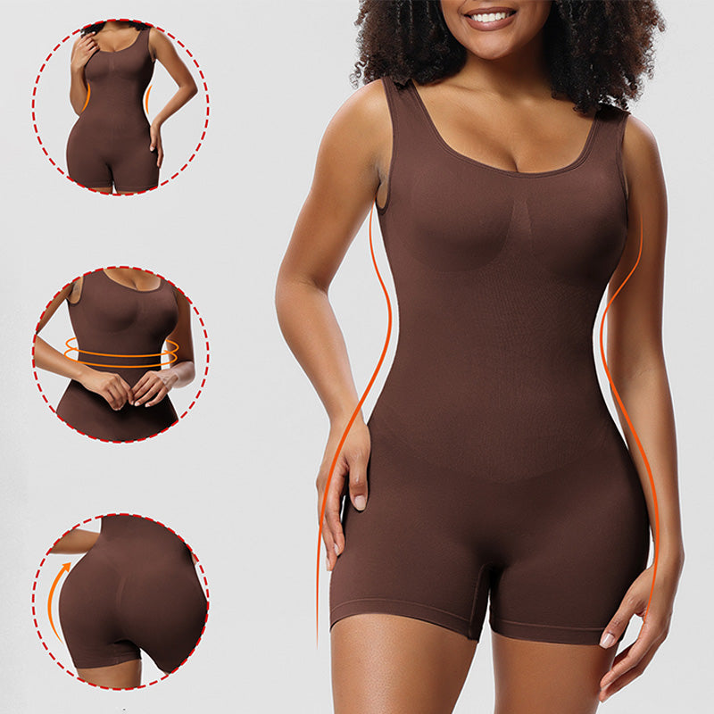📢📢60% de réduction !! ⏰Gaine Amincissante 1 Pièce – Sculpte Ventre & Hanches, Invisible sous les Vêtements, Confort Respirant💃🖤