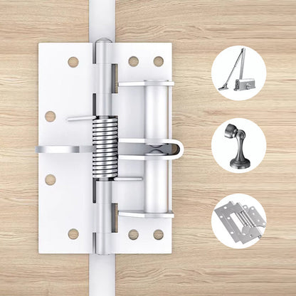Charnière de porte à ressort – fermeture automatique, équipée de vis, installation facile — 50 % de réduction