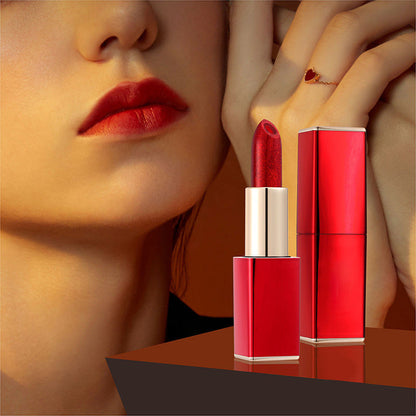 Éclair de Noël : Rouge à Lèvres Pailleté Hydratant qui Change de Couleur — Double Couche, Longue Tenue et Activation Thermique — Promo 48%