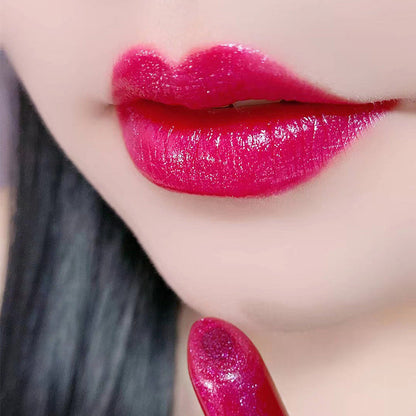 Éclair de Noël : Rouge à Lèvres Pailleté Hydratant qui Change de Couleur — Double Couche, Longue Tenue et Activation Thermique — Promo 48%