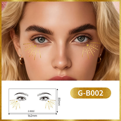 💖Autocollants dorés pour les yeux – maquillage à longue tenue et éclat glamour💖