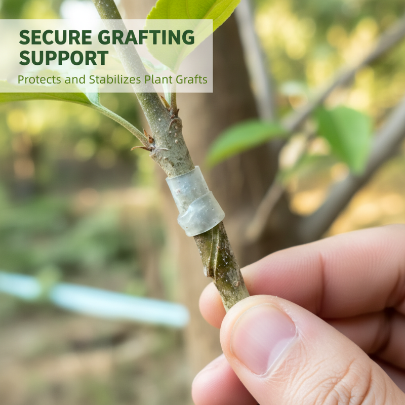 Nu 50% korting: 50 stuks siliconen entingshulzen voor fruitbomen – hogere slagingskans, biologisch afbreekbaar en zonder gereedschap