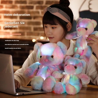 Ours en peluche ultra-doux avec éclairage LED multicolore