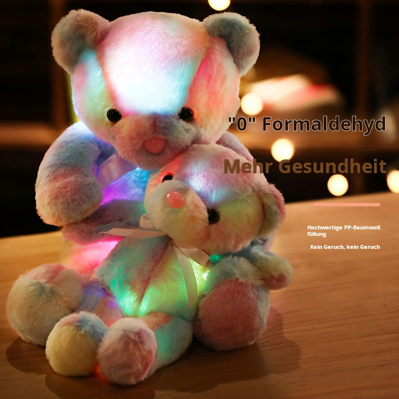 Ours en peluche ultra-doux avec éclairage LED multicolore