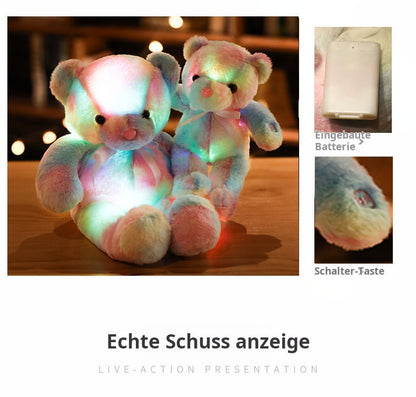 Ours en peluche ultra-doux avec éclairage LED multicolore