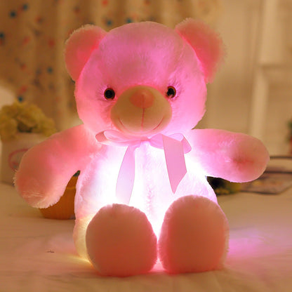 Ours en peluche ultra-doux avec éclairage LED multicolore