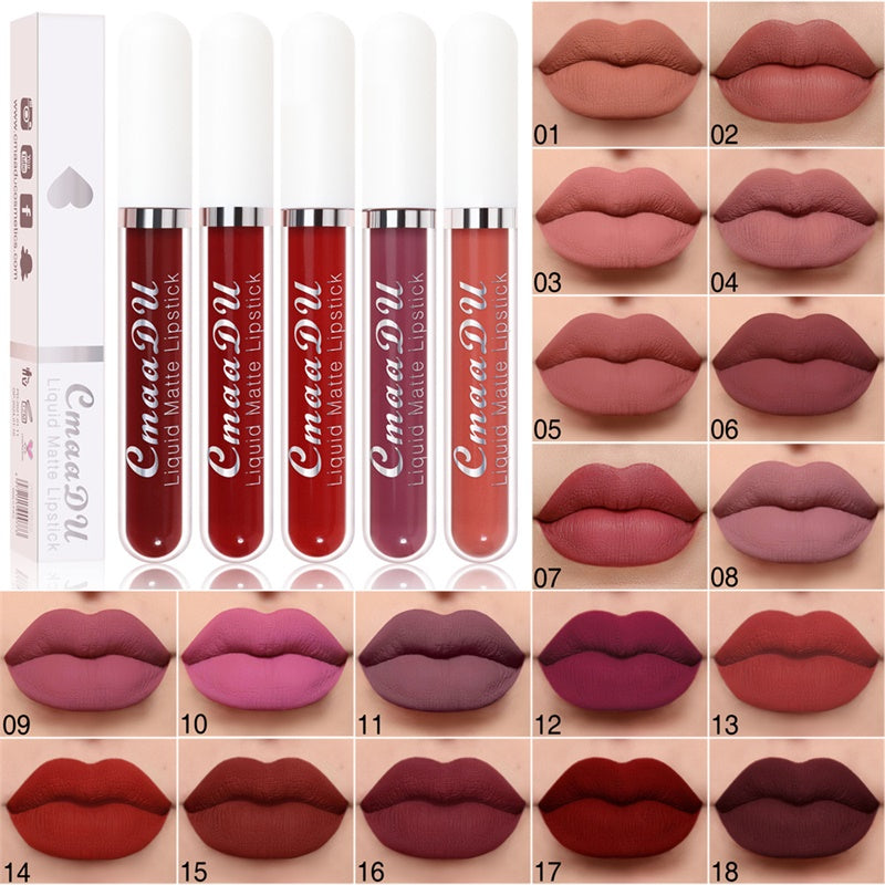 Profitez de 50 % de réduction sur le rouge à lèvres liquide mat et waterproof – 18 teintes éclatantes 💄✨
