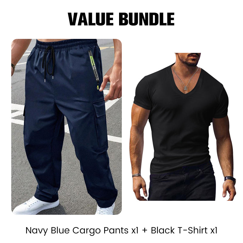 🏕️ NOUVEAUTÉ 2026 | Pantalon Cargo Outdoor Homme | Respirant & Poches Multiples ✨【T-shirt OFFERT】
