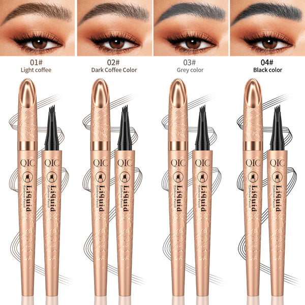 Stylo à Sourcils 3D Microblading – Effet Naturel, 4 Pointes pour une Définition Parfaite