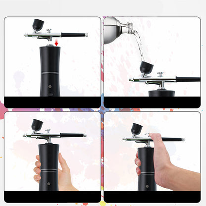 🎨 Kit d’aérographe sans fil avec compresseur intégré – Parfait pour maquillage, modélisme, art et customisation