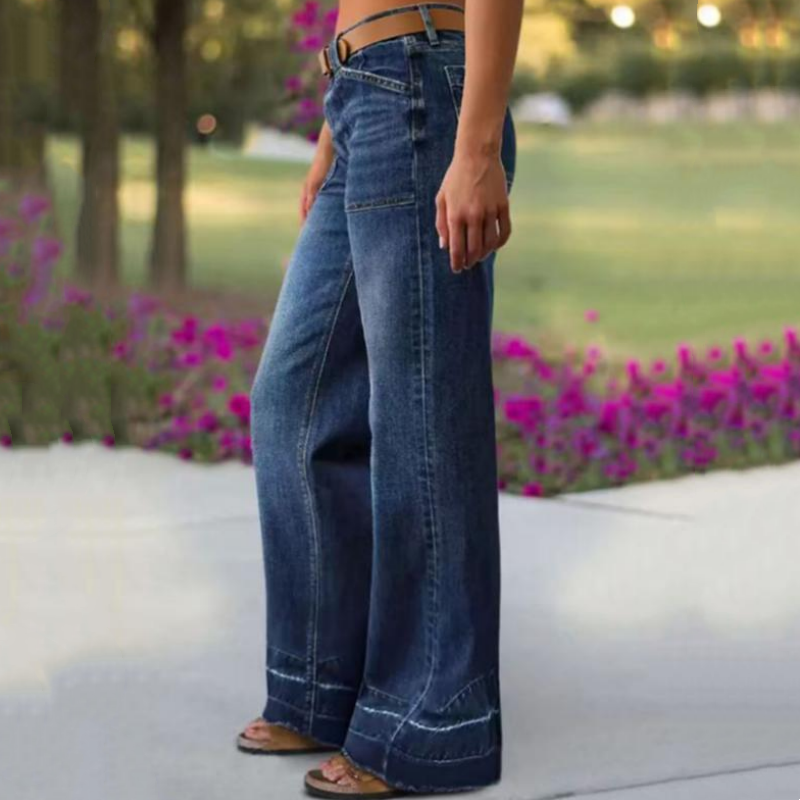 👖✨ Chic Rétro | Jean Évasé Femme | Coupe Allongeante & Poches Généreuses 💫【-60%】