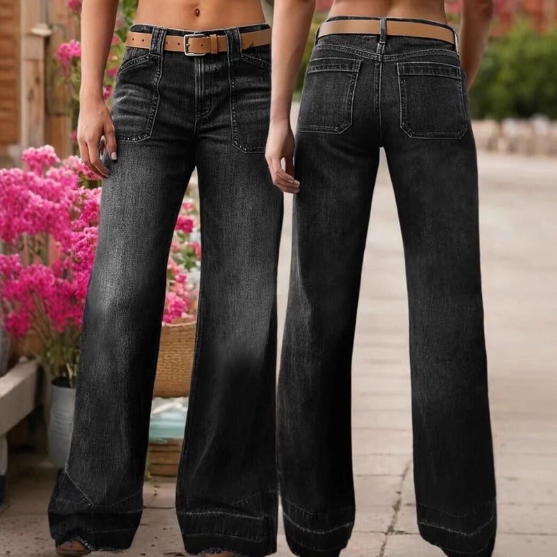 👖✨ Chic Rétro | Jean Évasé Femme | Coupe Allongeante & Poches Généreuses 💫【-60%】