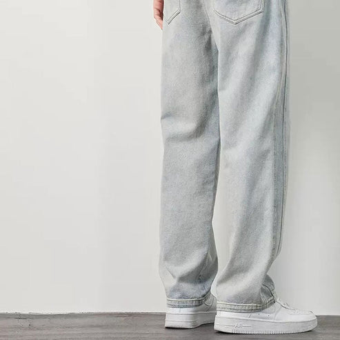 💎  Jeans Droits Amples pour Hommes – Coupe Décontractée, Tissu Respirant & Style Polyvalent 👖