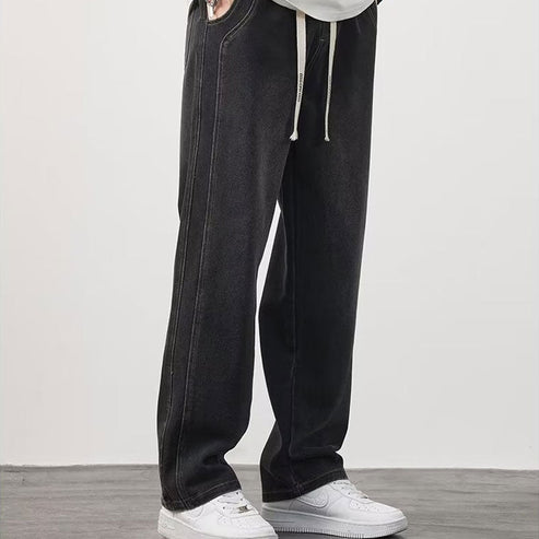 💎  Jeans Droits Amples pour Hommes – Coupe Décontractée, Tissu Respirant & Style Polyvalent 👖