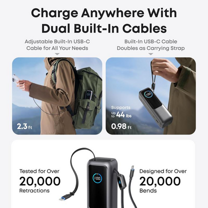 📱💥 50% OFF – Chargeur portable + câble intégré (Lightning/Type-C) | Recharge ultra rapide, tient dans une poche, sécurité anti-surcharge 🔐