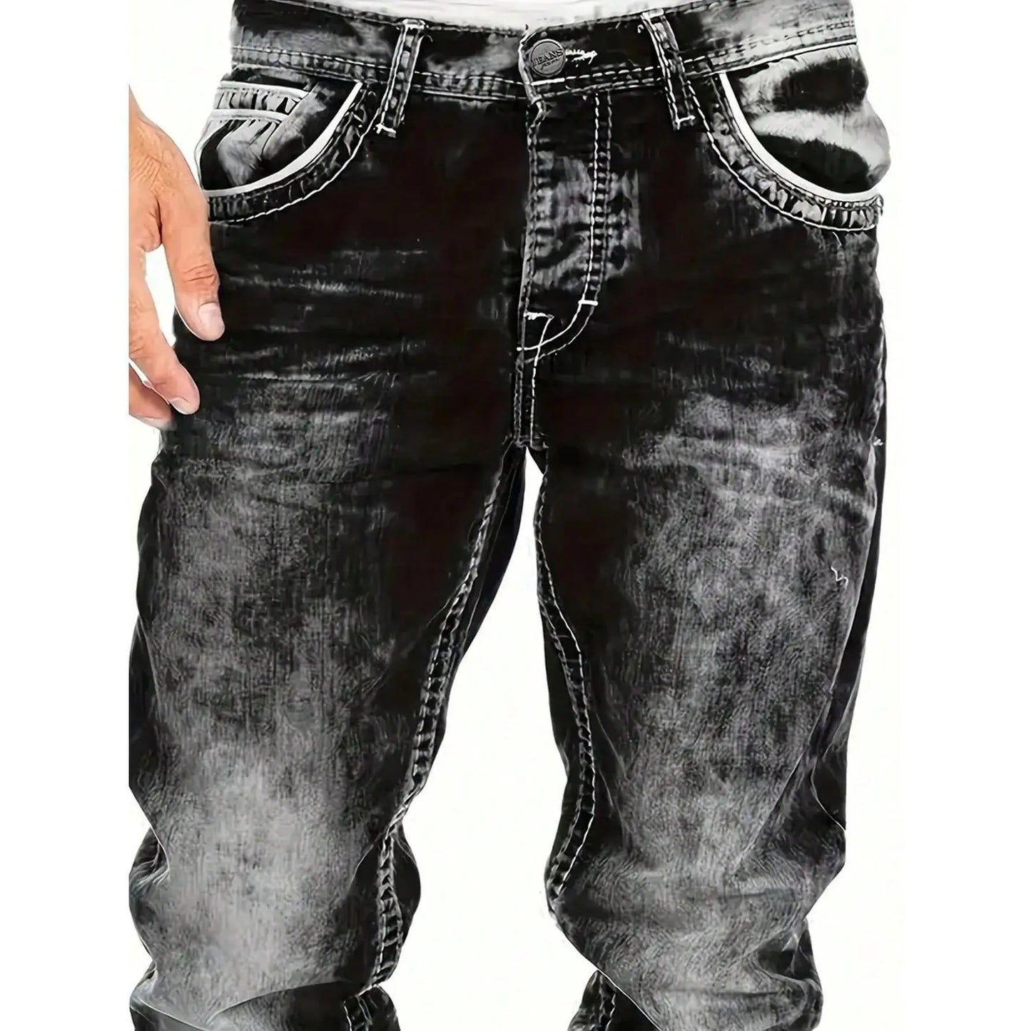 📢📢50 % de réduction !! ⏰Jean en denim extensible créatif à la mode pour hommes, style minimaliste adapté à l'été, style Emo