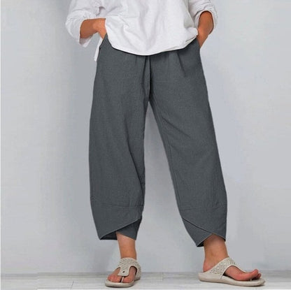 💎 -50% SUR LE PANTALON FEMME COTON & LIN ! 💎 Coupe Large, Taille Élastiquée & Respirant pour un Été Stylé
