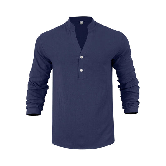 📢📢50 % de réduction !! ⏰T-shirt Henley décontracté pour homme, style automnal