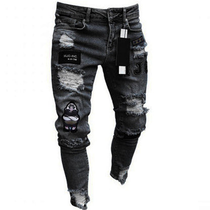 👖 50% DE RÉDUCTION! 🔥 Jean Slim Déchiré pour Homme – Coupe Moderne, Détails Déchirés & Look Tendance 💙