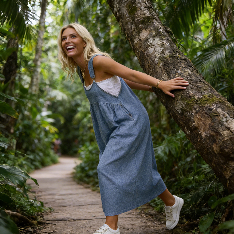 👗 50 % DE RÉDUCTION MAINTENANT ! 🌸Une robe ample et légère comme un nuage ☁️ Légère, respirante et confortable 🌬️ Dotée d'une grande poche cachée 📱