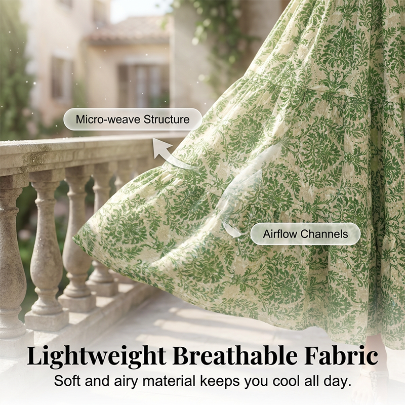 👗 PROMO FLASH : -50% ! 🔥 Robe Longue Femme – Col en V, Imprimé Floral & Taille Froncée, Tissu Léger et Respirant 🍁