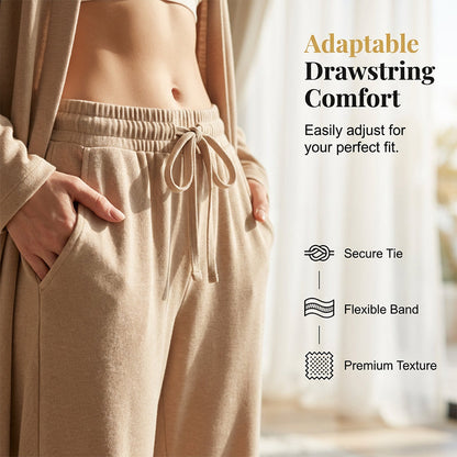 🧥Ensemble élégant pantalon à jambes larges, haut intérieur et cardigan (3 pièces) 👚👖